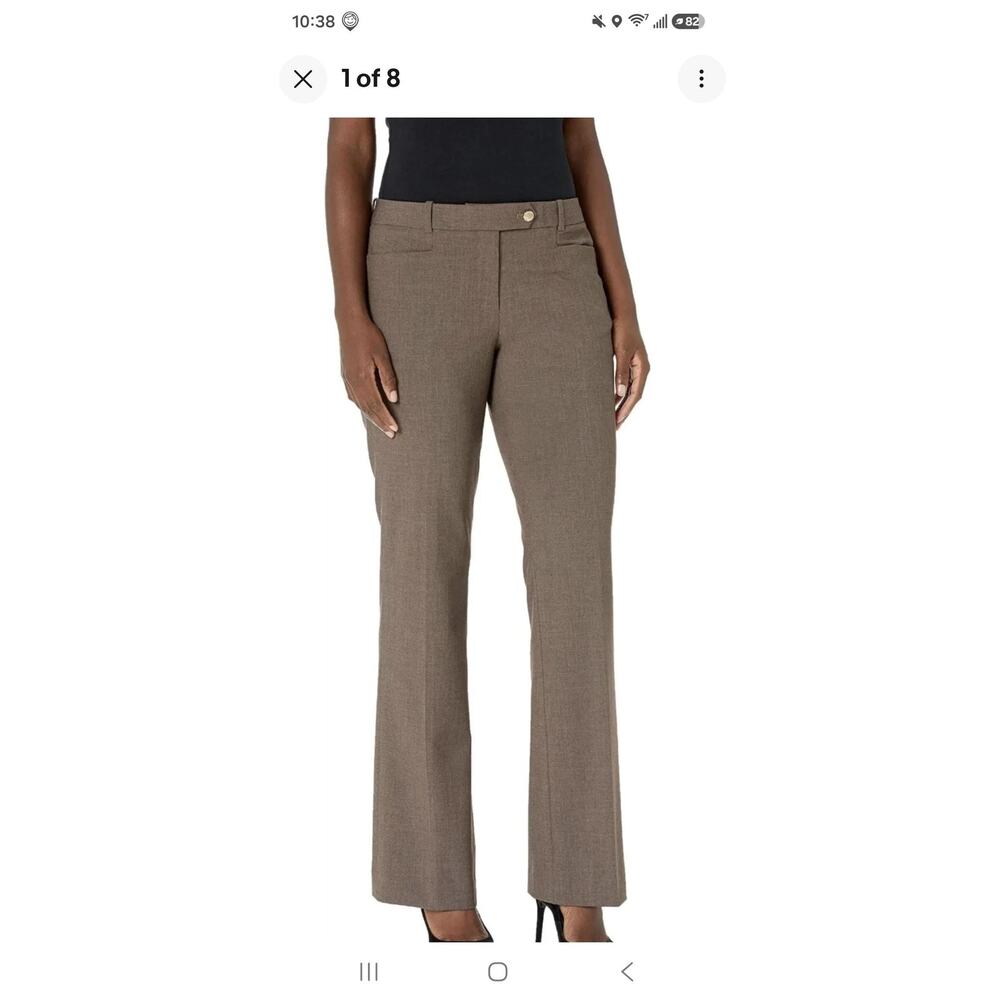 Calvin Klein Modern Fit Mid Rise Wide Leg Classic Career Wear Pants Sise 12 - Picture 10 of 15